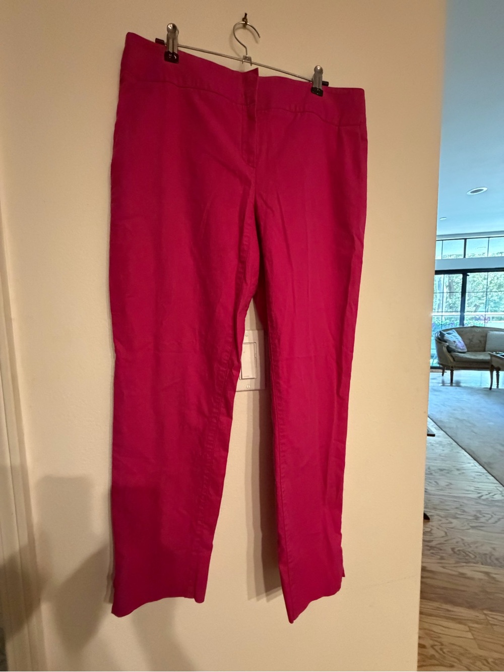 Escada Bright Pink Straight-Leg Pants